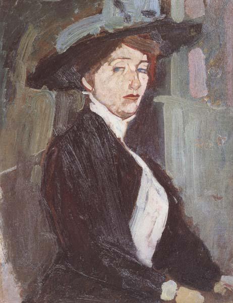Amedeo Modigliani La femme au chapeau (mk38) china oil painting image